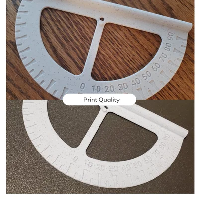 Clinometer (Dụng cụ đo góc nghiêng) in 3D cho bài học lượng giác