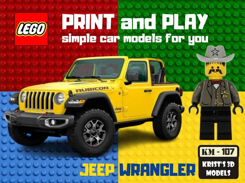 Mô hình in 3D LEGO Jeep Wrangler độc đáo, dễ lắp ráp - Image 1