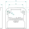 Giá đỡ pin Makita 18V bản dài (Makita 18V Batteryholder Long) - Thumbnail 2