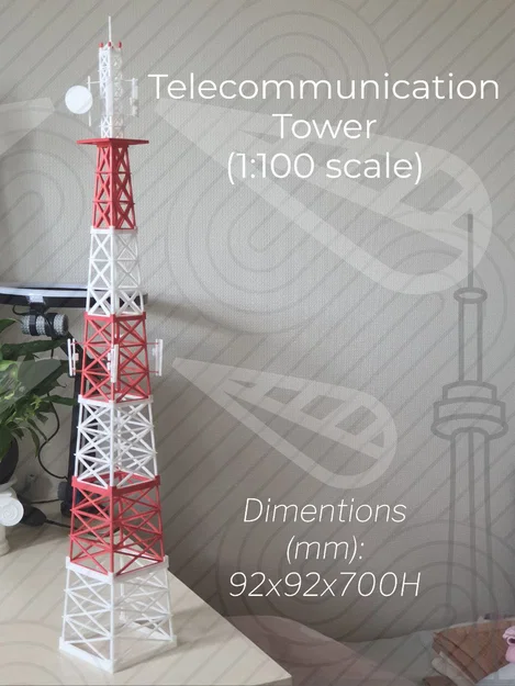Tháp Viễn Thông (Telecommunication Tower) tỷ lệ 1:100 - Image 1