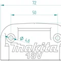 Holder pin Makita 18V (Makita 18V Batteryholder) - Thumbnail 2
