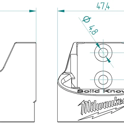 Giá đỡ pin Milwaukee 12V 2.0Ah (Batteryholder)