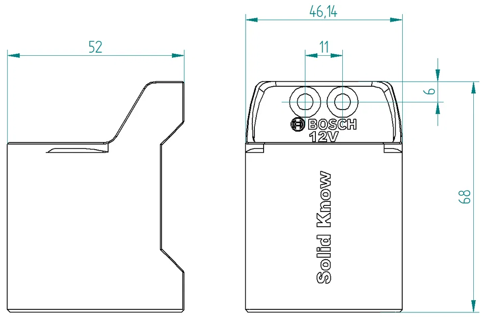 Bộ giữ pin Bosch Professional 12V 2.0Ah (Bản Dài) - Image 3