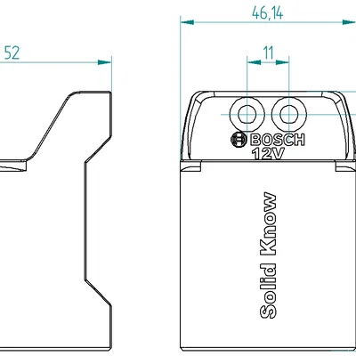 Bộ giữ pin Bosch Professional 12V 2.0Ah (Bản Dài)