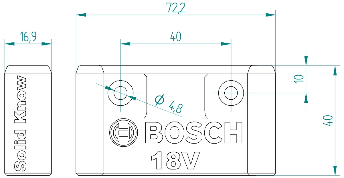 Giá đỡ pin Bosch Professional 18V (Battery Holder) - Image 3