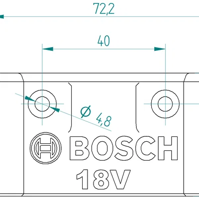 Giá đỡ pin Bosch Professional 18V (Battery Holder)