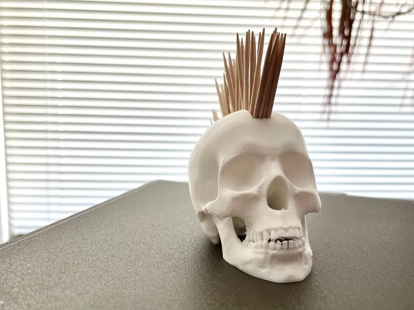 Ống Cắm Tăm Đầu Lâu Punk - Image 2