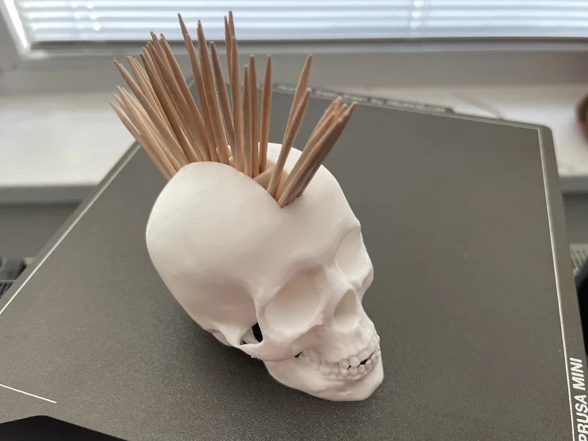 Ống Cắm Tăm Đầu Lâu Punk - Image 3