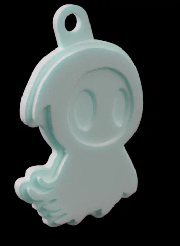 Mẫu móc khóa hình bóng ma (Ghost keychain) đáng yêu cho Halloween - Image 1