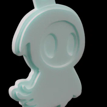 Mẫu móc khóa hình bóng ma (Ghost keychain) đáng yêu cho Halloween