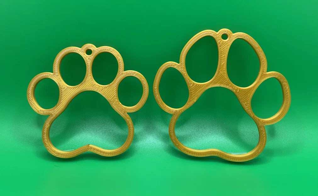 Móc treo hình dấu chân chó mèo (Pfotenanhänger) - Tùy chỉnh tên - Image 1