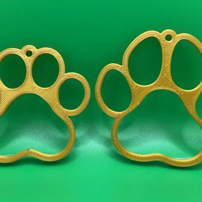 Móc treo hình dấu chân chó mèo (Pfotenanhänger) - Tùy chỉnh tên