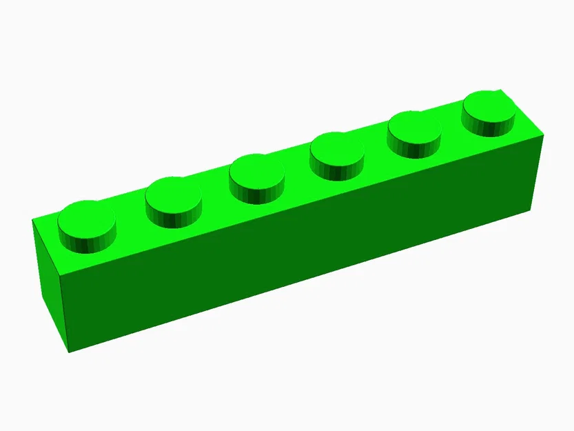 Lego Brick 6x1 – File STL gạch Lego tương thích để in 3D - Image 1