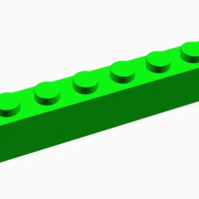 Lego Brick 6x1 – File STL gạch Lego tương thích để in 3D