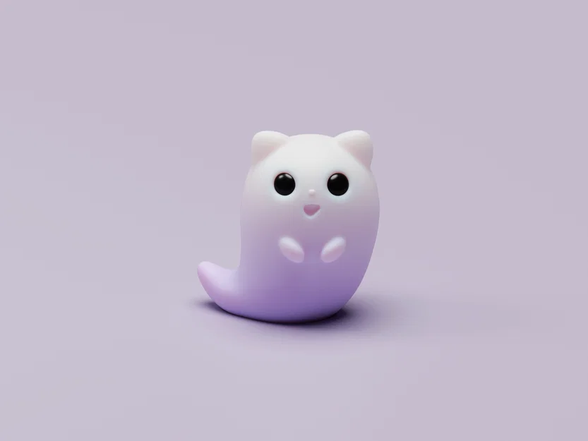 Mô hình 3D Cute Worm Cat - Chú mèo sâu đáng yêu để trang trí - Image 1