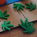Mô hình token lá cần sa (Cannabis Leaf) in 3D siêu đẹp - Thumbnail 1