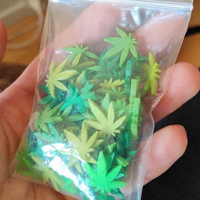 Mô hình token lá cần sa (Cannabis Leaf) in 3D siêu đẹp