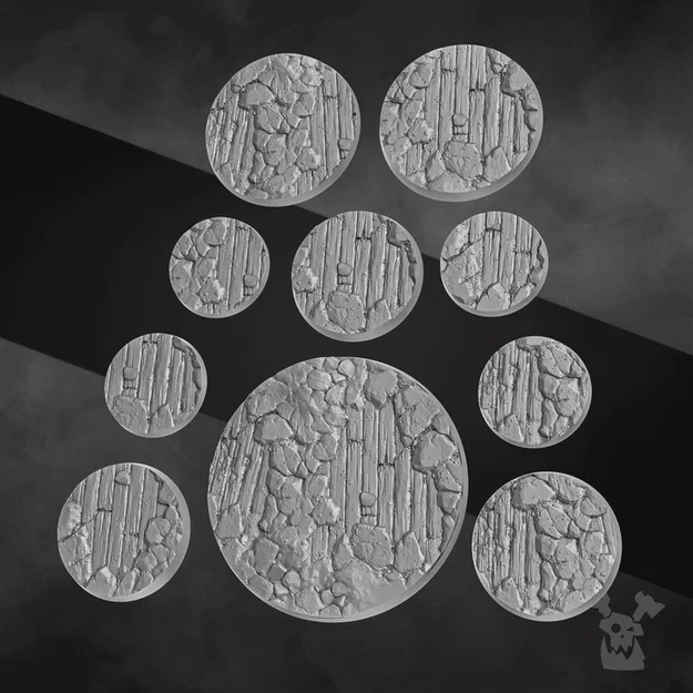 Bộ đế trang trí “Ruins” (Decorative bases “Ruins” Set) - Image 1