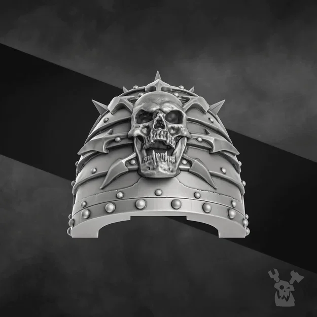 Miếng Giáp Vai Đầu Lâu Gai Nhọn (Skull with Spikes Shoulder Pads) - Image 1