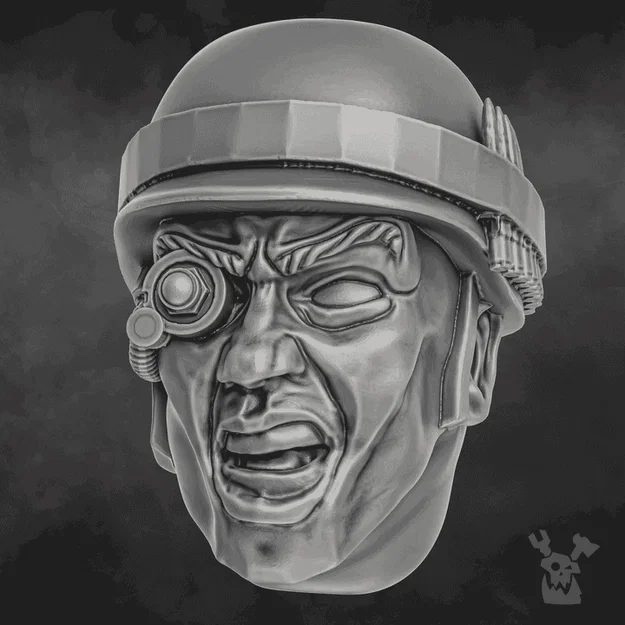 Bộ 5 đầu Jungle Fighters Head Bits “Commandos” (Set x5) - Image 2