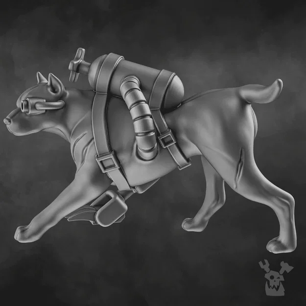 Toxic Hound – Chó Sci‑fi (pre-supported & unsupported) - Image 2