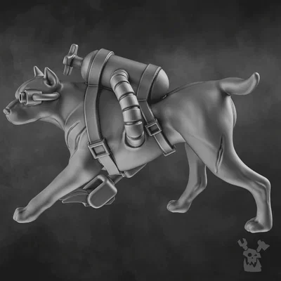 Toxic Hound – Chó Sci‑fi (pre-supported & unsupported)