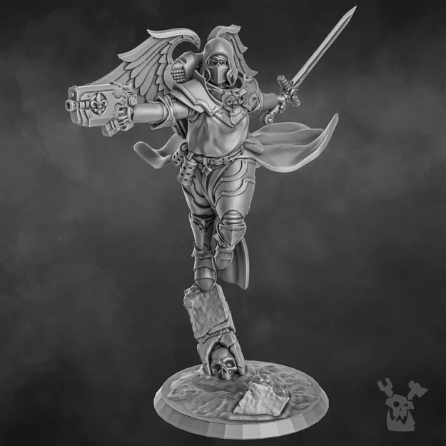 Angel of War – Mô hình 3D (6 phần) cho tabletop 28mm - Image 2