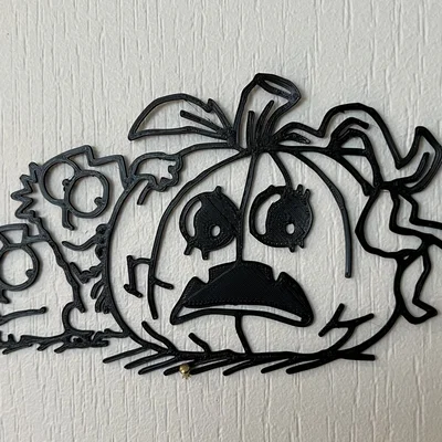 Tranh treo tường 3D Halloween Simon's Cat độc đáo cho ngôi nhà bạn