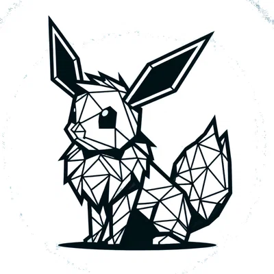 Mô hình Eevee Low-poly 3D cực xinh xắn cho fan Pokémon