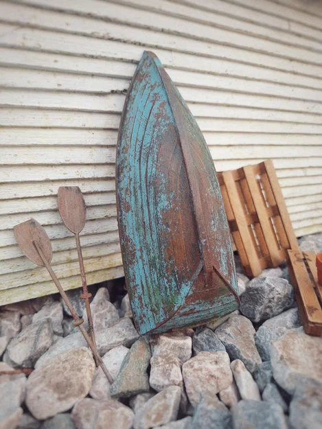 Mô hình thuyền mini nổi trên nước chân thực - Image 4