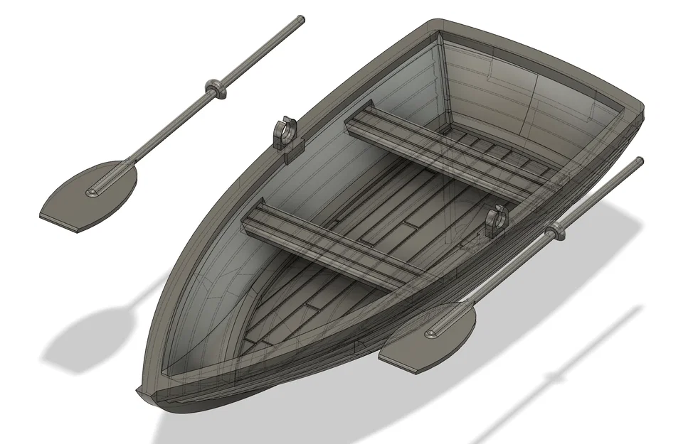 Mô hình thuyền mini nổi trên nước chân thực - Image 5