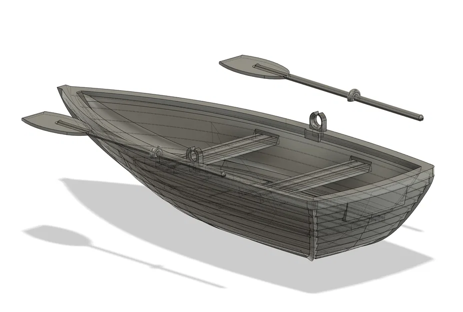 Mô hình thuyền mini nổi trên nước chân thực - Image 6