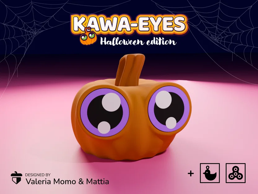 Kawa-Eyes Pumpkin Fidget Spinner! 4 Halloween - Image 1