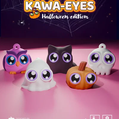 Kawa-Eyes Pumpkin Fidget Spinner! 4 Halloween