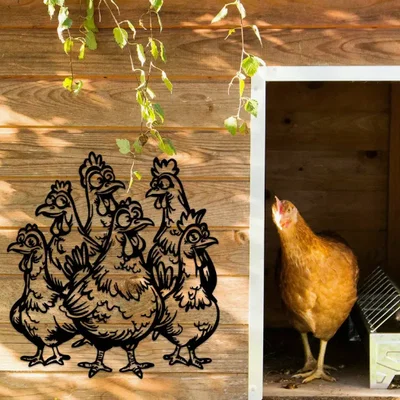 Mô hình trang trí tường hình đàn gà (Chicken Wall Art) - In 3D
