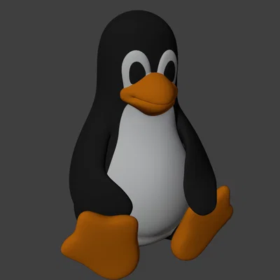 Mô hình Tux đa sắc phiên bản bề mặt mịn