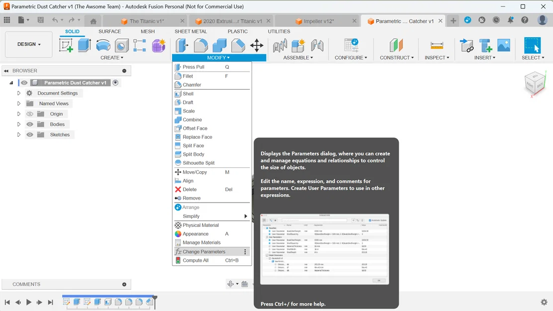 Dụng Cụ Khoan & Khay Hứng Bụi (Version 2) – Parametric - Image 2