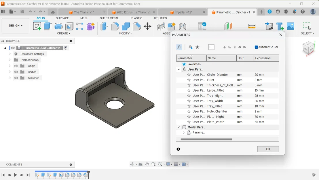 Dụng Cụ Khoan & Khay Hứng Bụi (Version 2) – Parametric - Image 3