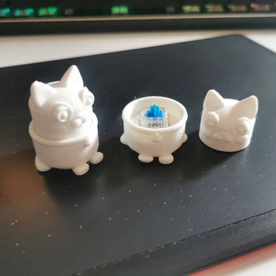 Mô hình đồ chơi Fidget Cat tích hợp switch bàn phím cơ độc đáo