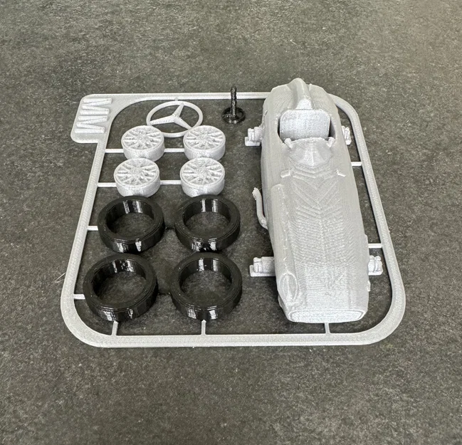 Mô hình lắp ráp xe đua Mercedes-Benz W196 Kit Card (In 3D) - Image 3