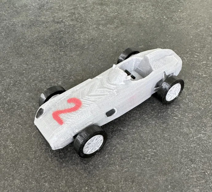 Mô hình lắp ráp xe đua Mercedes-Benz W196 Kit Card (In 3D) - Image 6