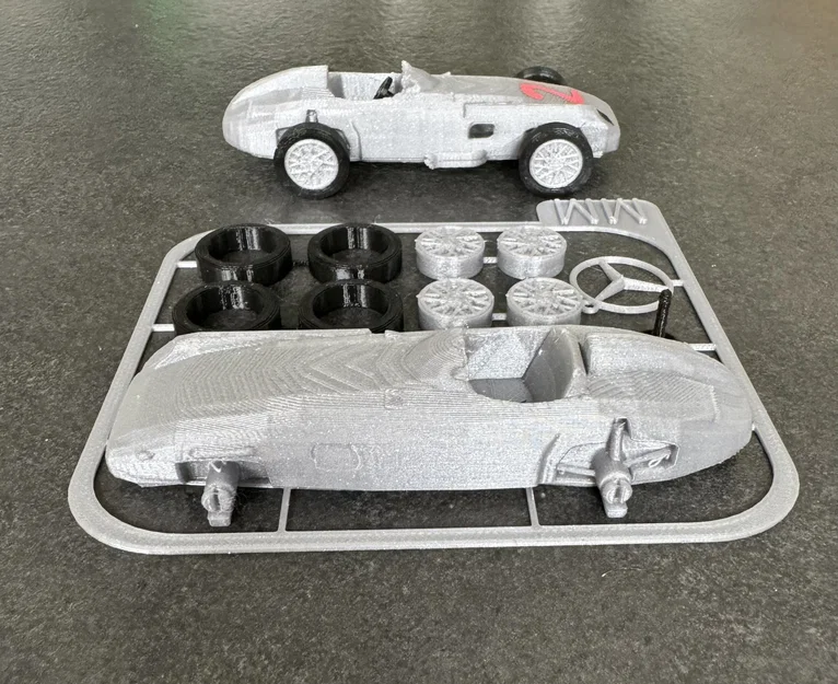 Mô hình lắp ráp xe đua Mercedes-Benz W196 Kit Card (In 3D) - Image 7