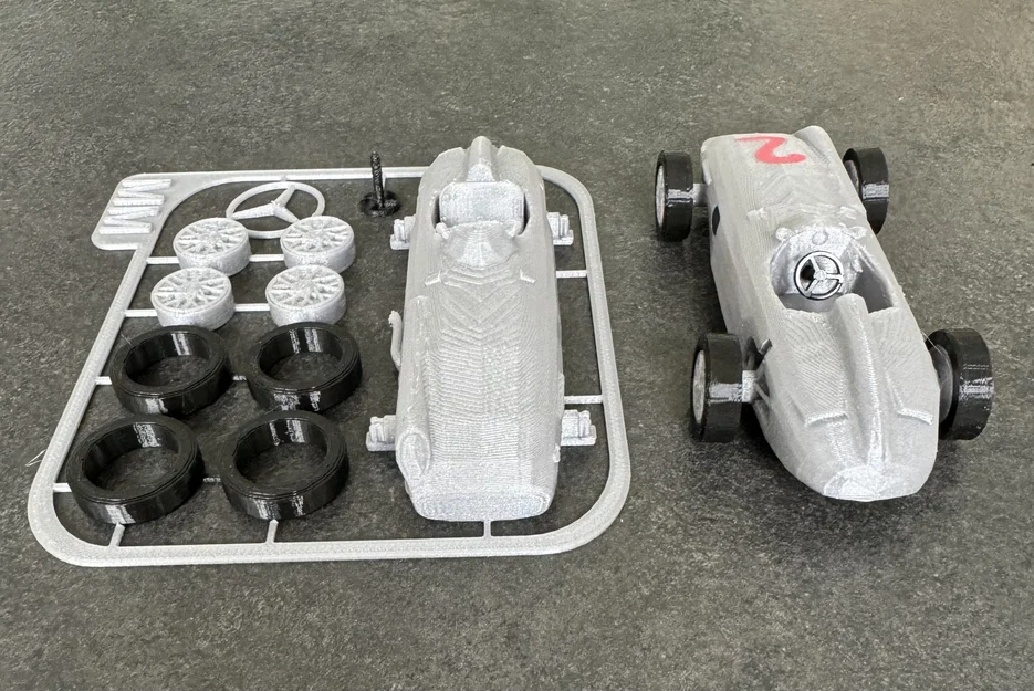 Mô hình lắp ráp xe đua Mercedes-Benz W196 Kit Card (In 3D) - Image 8