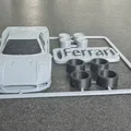 Mô hình Ferrari kit Card in 3D - Tự tay lắp ráp siêu xe mini cực chất - Thumbnail 5