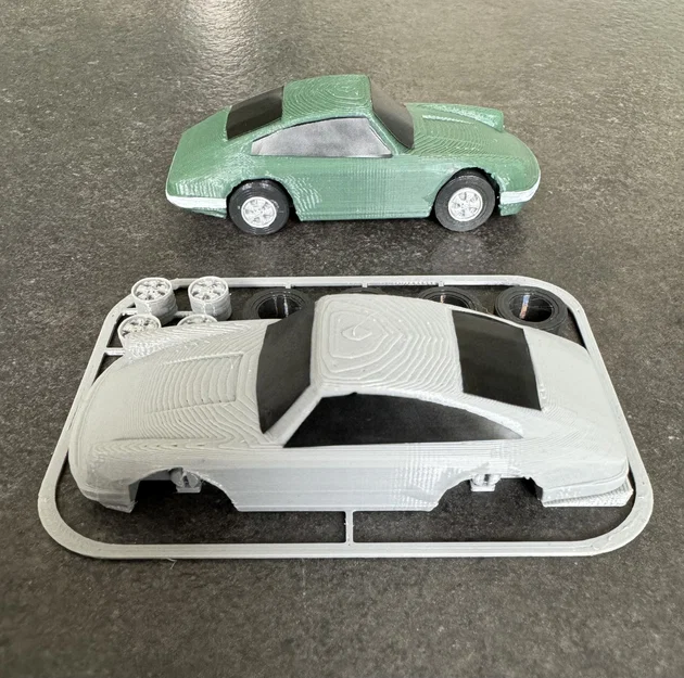 Mô hình lắp ráp xe Porsche 911 Kit Card cực chất cho người mê in 3D - Image 4