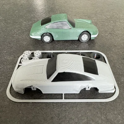 Mô hình lắp ráp xe Porsche 911 Kit Card cực chất cho người mê in 3D