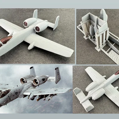 Mô hình lắp ráp máy bay A-10 Thunderbolt 3D dạng Kit Card