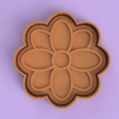 Bộ khuôn cắt và dập bánh quy hình hoa 3D tiện dụng
