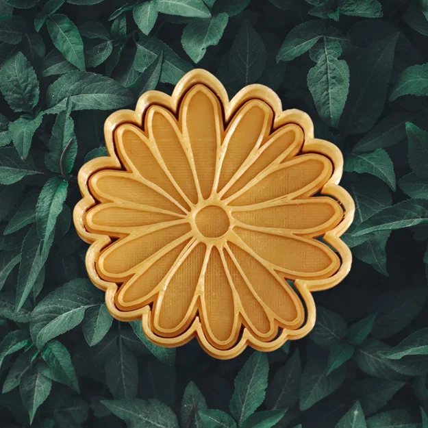 Khuôn cắt và tạo hình bánh quy hình hoa (Flower Cutter + Stamp) - Image 1