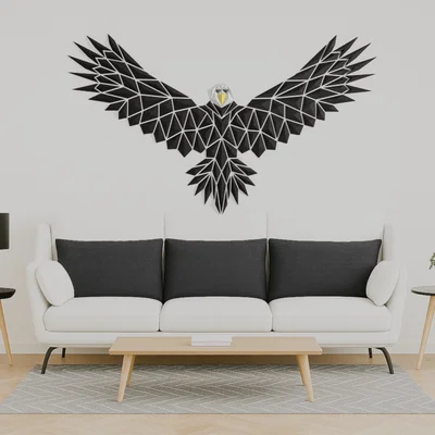 Tranh treo tường đại bàng hình học (Geometric eagle wall art)